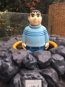 Model of Gian in the Woodcutter's Spring from Doraemon manga, "The Woodcutter's Spring"