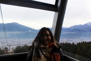 Ana in the cablecar! 