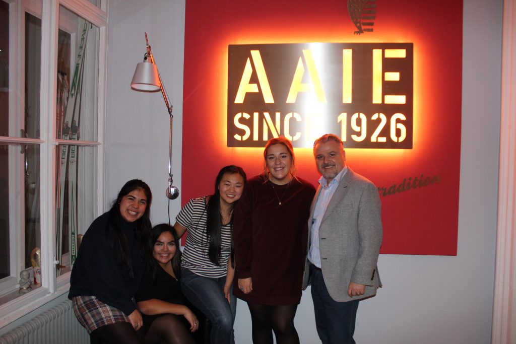 Vanessa, Ana, Michaela, Me and Hermann at the AAIIE Christmas Party.