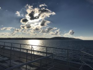 Riding the ferry from Tarifa, Spain to Tangier, Morocco