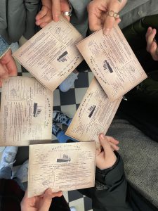 Our tickets as real Titanic passengers