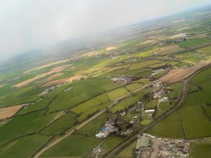 Flying over Ireland
