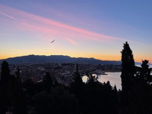 Sun rise over Split