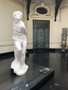 One of the many beautiful white marble statues on display at the museum