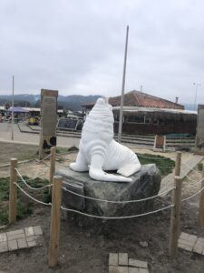 Sea lion sculpture