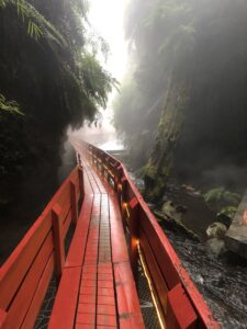 The red bridges that carried through all of the Termas