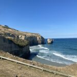 High view from the top of tunnel beach