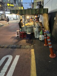 Food stall along a Korea street.