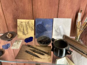 The notebook and sketches from Leonardo da Vinci.