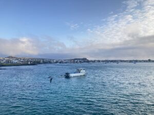 The harbor at Isla San Cristobal