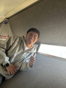 Enjoying the view at the Gateway Arch