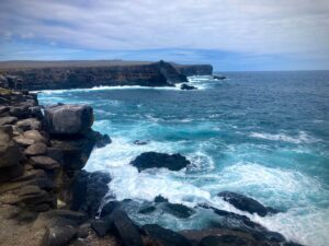 Cliffsides along the coast of Espanola, Galapagos.