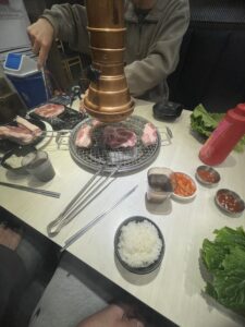 Korean bbq meal
