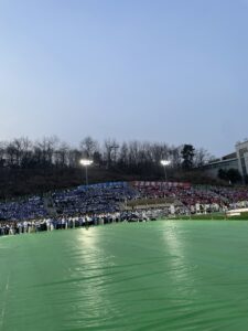 Yonsei and Korea University at cheering event
