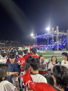 Korea Univ students at the cheering event