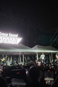 Band JANNABI on stage performing one of their songs